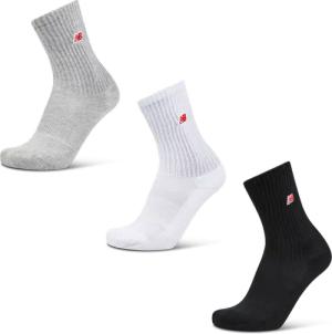 New Balance Crew 3 Pack Unisex Socken - Weiß - Größe 43-46 - Baumwolle