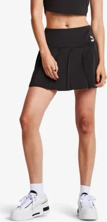 Puma Better Classics Pleated Mini Damen Röcke - Schwarz - Größe: XS - Poly Jersey - Foot Locker
