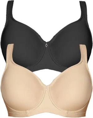 Viania Set: Minimizer-BH 2er Pack Minimizer Bügel BH Basic (Spar-Set, 2-tlg) nahtlos
