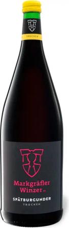 Markgräfler Winzer Spätburgunder Rotwein QbA trocken, Literflasche, Rotwein 2022""