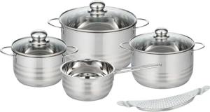 ELO Basic Topfset Brillant aus Edelstahl, 8-tlg.