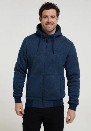 Nevis II Fleecegefütterter Herren-Hoodie - Dark Blau