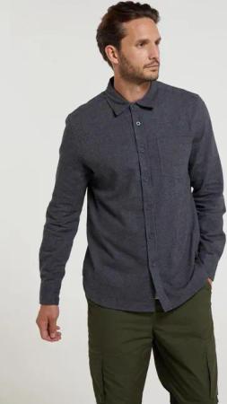 Bamford Herren Baumwoll-Hemd - Grau
