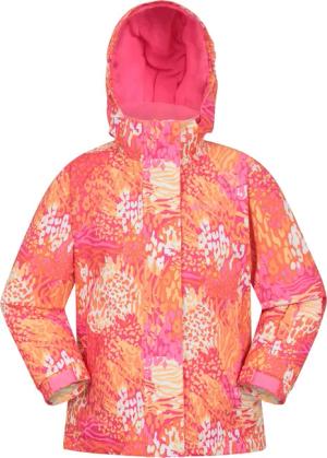 Snowdrop Gemusterte Kinder-Skijacke - Orange