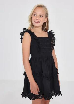Mayoral Sommerkleid 6918 Schwarz Regular Fit