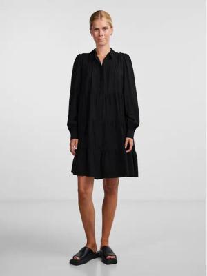YAS Hemdkleid Pala 26030720 Schwarz Loose Fit