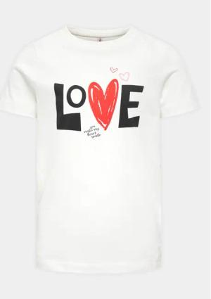 Kids ONLY T-Shirt Loovi 15317866 Weiß Regular Fit