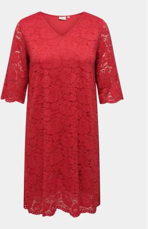 ONLY Carmakoma Coctailkleid Summer 15309315 Rot Regular Fit