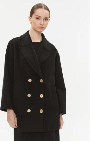 Luisa Spagnoli Übergangsmantel Sughero 540209 Schwarz Regular Fit