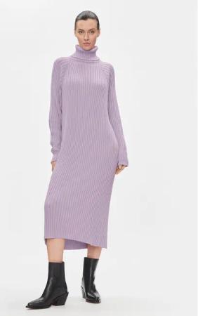 YAS Strickkleid Mavi 26028660 Violett Regular Fit