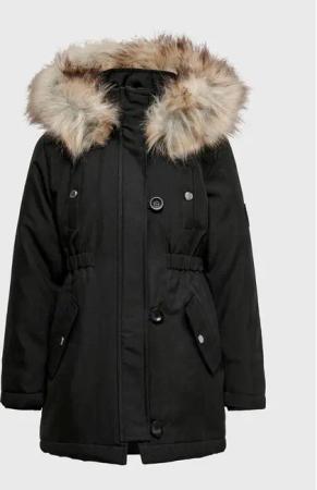Kids ONLY Parka Giris Fur 15245678 Schwarz Regular Fit