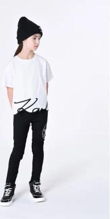 Karl Lagerfeld Kids Jogginghose Z14216 S Schwarz Regular Fit
