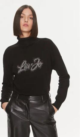 Liu Jo Rollkragenpullover MF3432 MS14G Schwarz Regular Fit