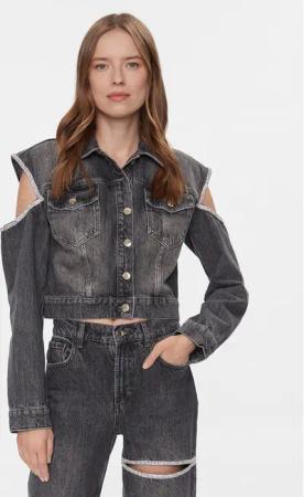 Liu Jo Jeansjacke UA4117 D4891 Grau Regular Fit