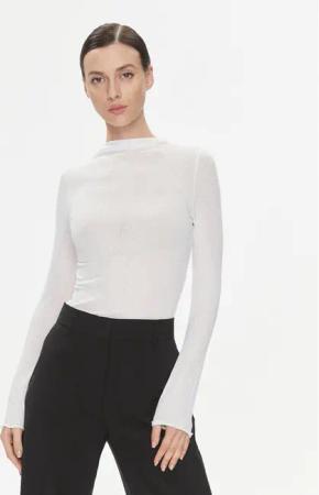 Gina Tricot Bluse 22251 Weiß Slim Fit