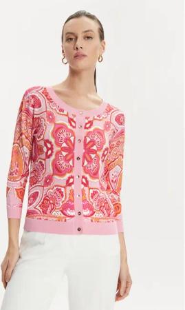 Luisa Spagnoli Strickjacke Crostone 58242 Rosa Regular Fit