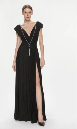 Elisabetta Franchi Abendkleid AB-563-41E2-5754 Schwarz Regular Fit