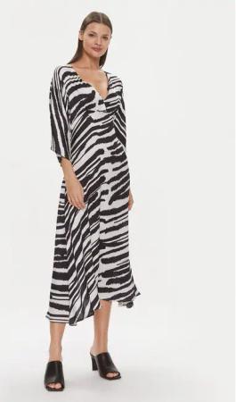 Fracomina Sommerkleid FR24SD3029W413R8 Schwarz Regular Fit