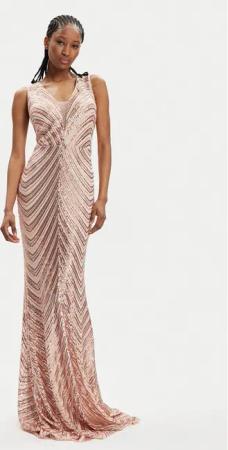 Fracomina Abendkleid FQ24SD3029W66701 Rosa Slim Fit