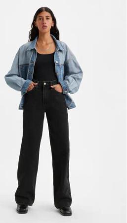 Levi's® Jeans Ribcage A6081-0001 Schwarz Wide Leg