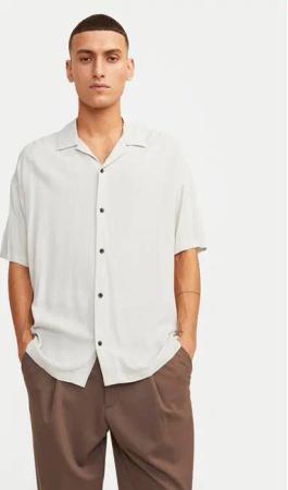 Jack&Jones Hemd Jeff 12248386 Écru Relaxed Fit