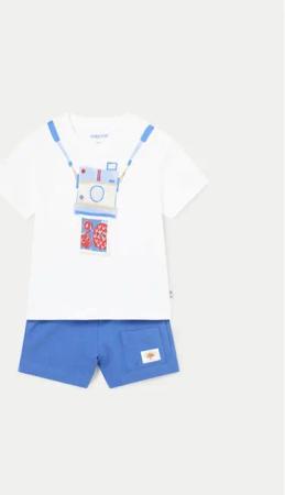 Mayoral Set T-Shirt und Shorts 1657 Blau Regular Fit