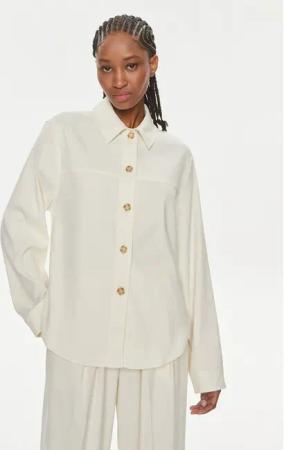 Samsøe Samsøe Hemd Esmel F23300164 Écru Relaxed Fit