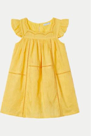 Mayoral Sommerkleid 3930 Gelb Regular Fit