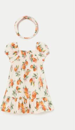 Mayoral Sommerkleid 01923 Beige Regular Fit
