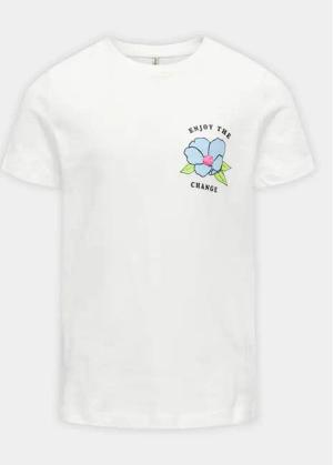 Kids ONLY T-Shirt Bone 15317846 Weiß Regular Fit