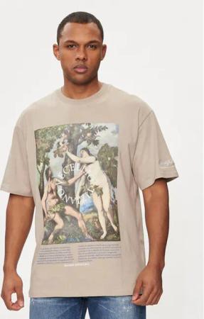 Redefined Rebel T-Shirt Pedro 221166 Beige Regular Fit
