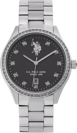 U.S. Polo Assn. Uhr Colette USP8316BK Silberfarben