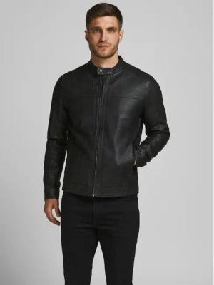 Jack&Jones Jacke aus Kunstleder 12182461 Schwarz Regular Fit