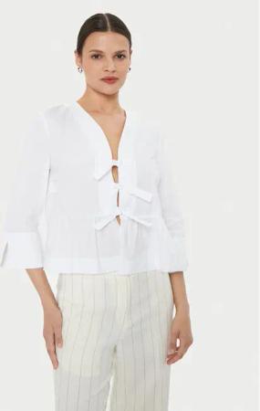 ViCOLO Bluse TB1518 Weiß Regular Fit