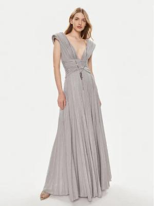 Elisabetta Franchi Abendkleid AB-563-41E3-V790 Silberfarben Regular Fit