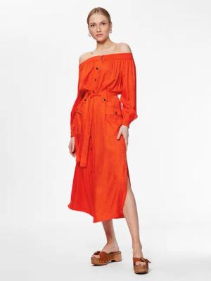 TWINSET Sommerkleid 231TT2141 Orange Regular Fit
