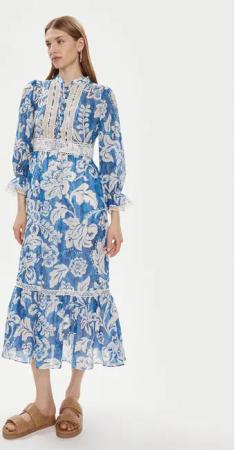 Luisa Spagnoli Sommerkleid Pronuncia 540726 Blau Regular Fit