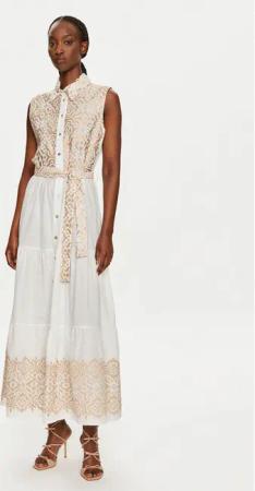 ViCOLO Sommerkleid TB2820 Weiß Regular Fit