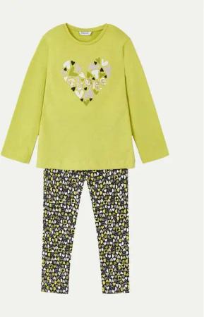 Mayoral Set Bluse und Leggings 4713 Gelb Regular Fit