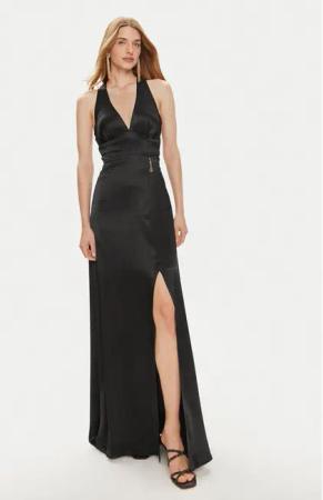 Fracomina Abendkleid FQ24SD3024W45101 Schwarz Slim Fit