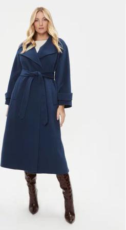 Luisa Spagnoli Wollmantel Sballo 540243 Dunkelblau Regular Fit