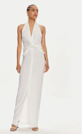 NORMA KAMALI Abendkleid ST1243HPD51944 Weiß Slim Fit
