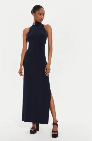NORMA KAMALI Abendkleid KK2243PL236951 Dunkelblau Slim Fit