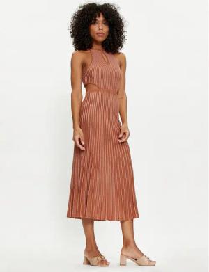 TWINSET Sommerkleid 241TT3070 Braun Slim Fit