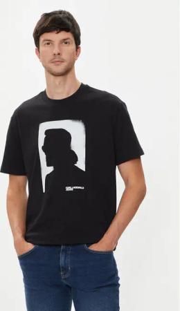 Karl Lagerfeld Jeans T-Shirt 245D1709 Schwarz Regular Fit