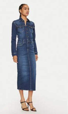 Liu Jo Jeanskleid UF4146 D4811 78525 Blau Slim Fit
