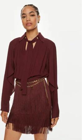 Elisabetta Franchi Coctailkleid AB-654-46E2 Dunkelrot Regular Fit