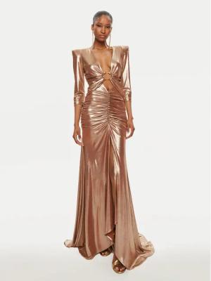 Babylon Abendkleid S00858 Goldfarben Slim Fit