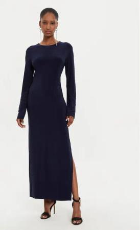 NORMA KAMALI Abendkleid KK2243PLE33951 Dunkelblau Slim Fit