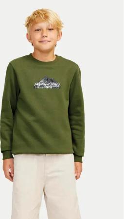 Jack&Jones Junior Sweatshirt Mountain Logo 12263372 Grün Relaxed Fit